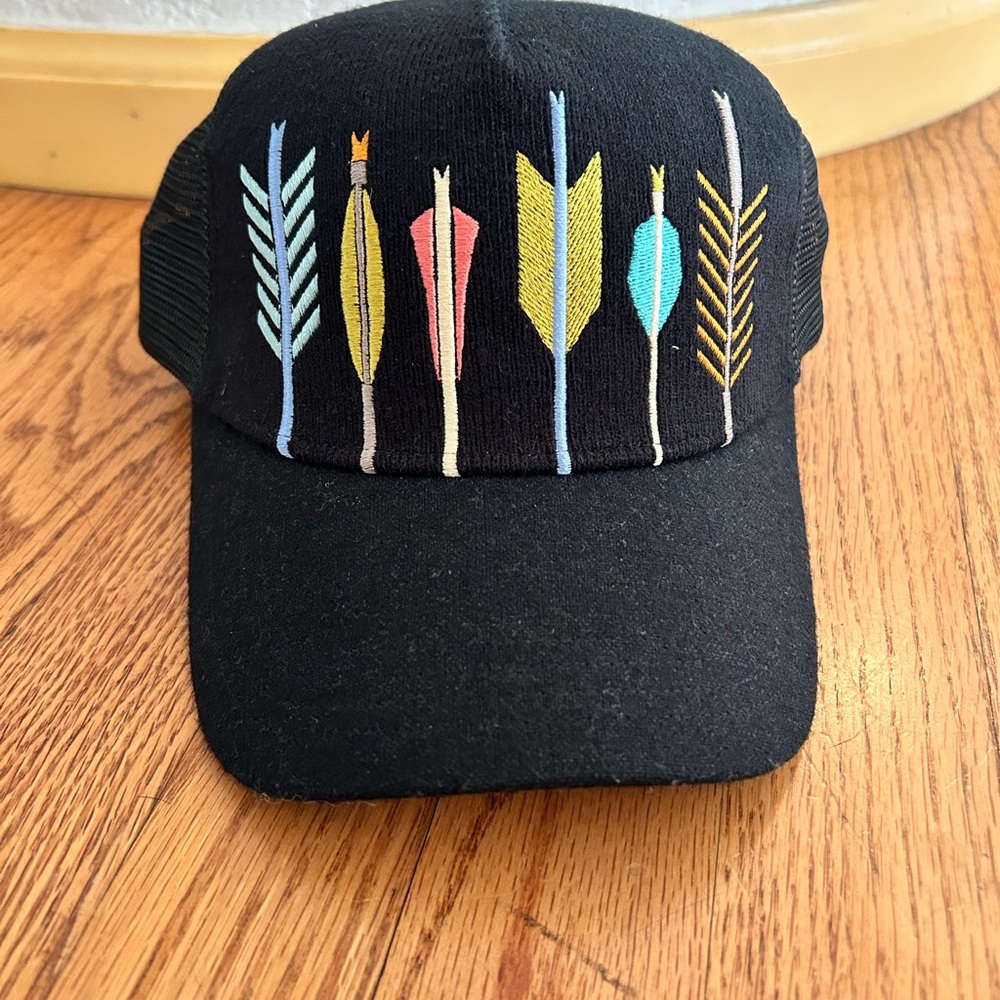 Pistil Women’s Trucker Hat with Colorful Arrow Embroidery